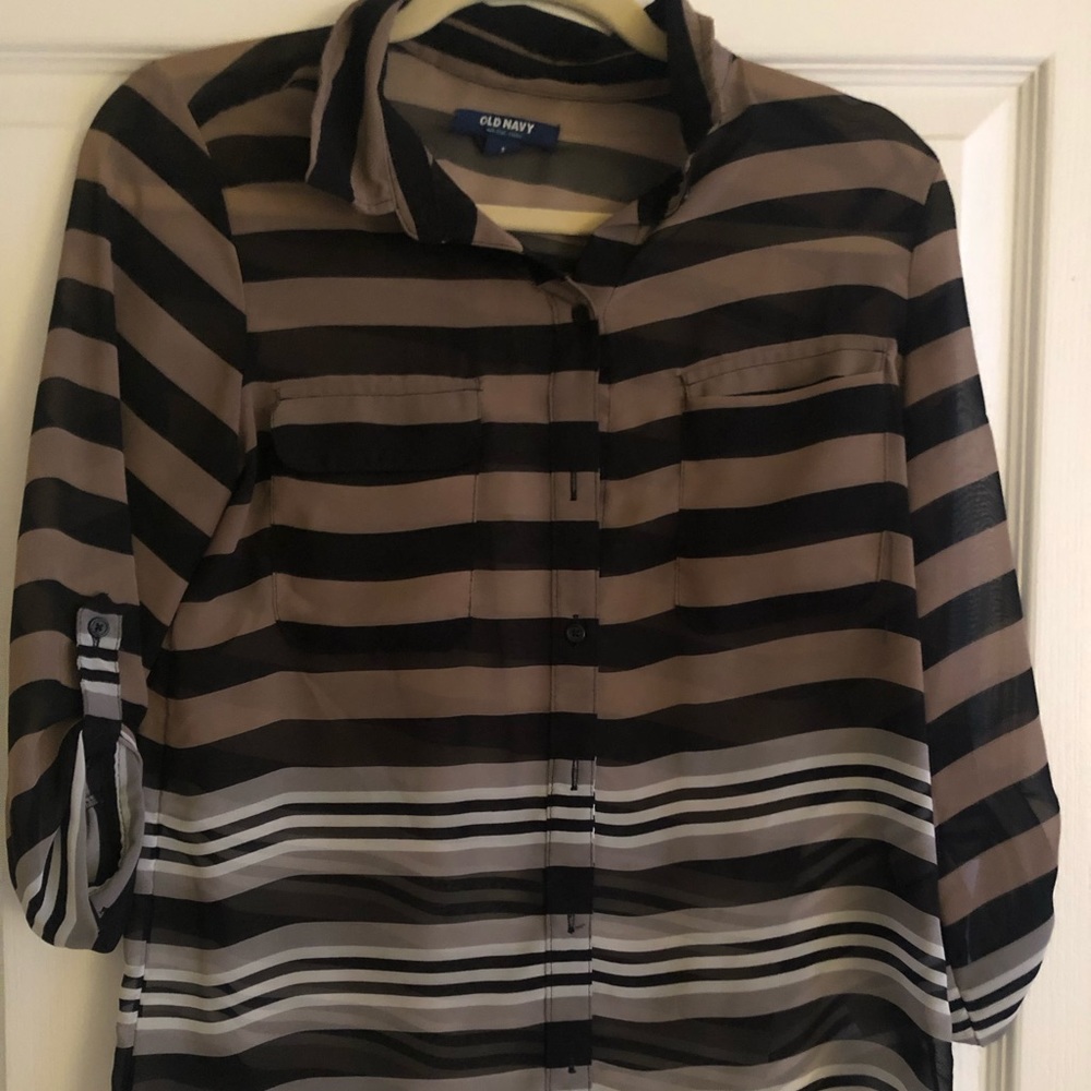 Striped button up shirt